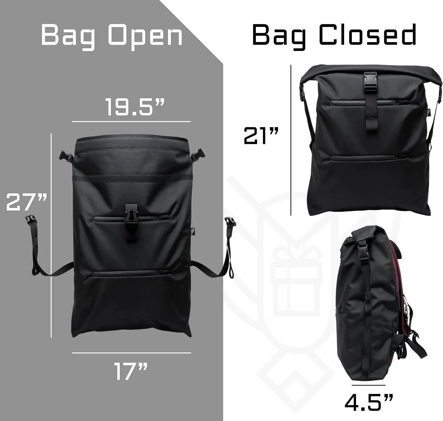 ~ AQUA RT Large Water-Proof Faraday Backpack/Small LITE Faraday Bag Combo ~ Tracking/Hacking Defense ~ Red