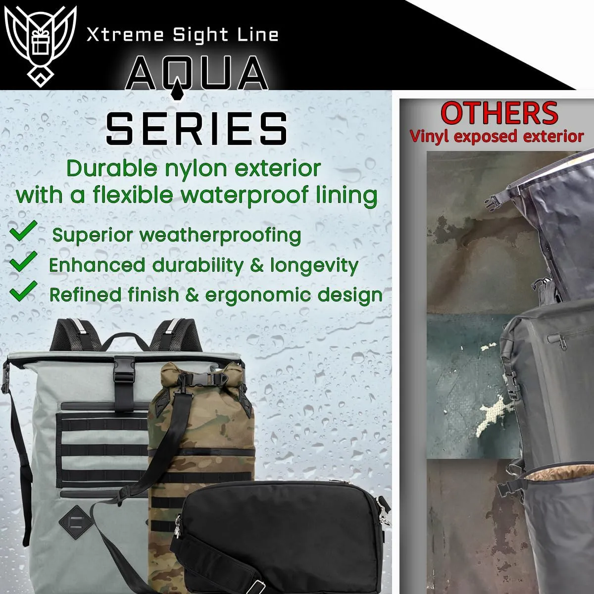 ~ AQUA RT Large Water-Proof Faraday Backpack/Small LITE Faraday Bag Combo ~ Tracking/Hacking Defense ~ Red