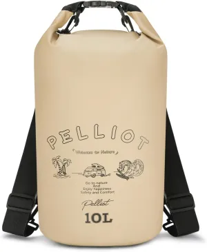 10L Dry Bag Backpack Waterproof Roll Top Lightweight Storage Backpack Bag Adjustable Portable Dry Sack for Kayaking Boating Camping & Hiking Khaki