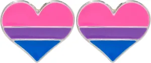 1/2/5/10/25/50pcs Bisexual Pride Flag Pin, Heart Pin - Bi-Pride Lapel Pins for PRIDE Month Parades & Other LGBTQ Pride Events