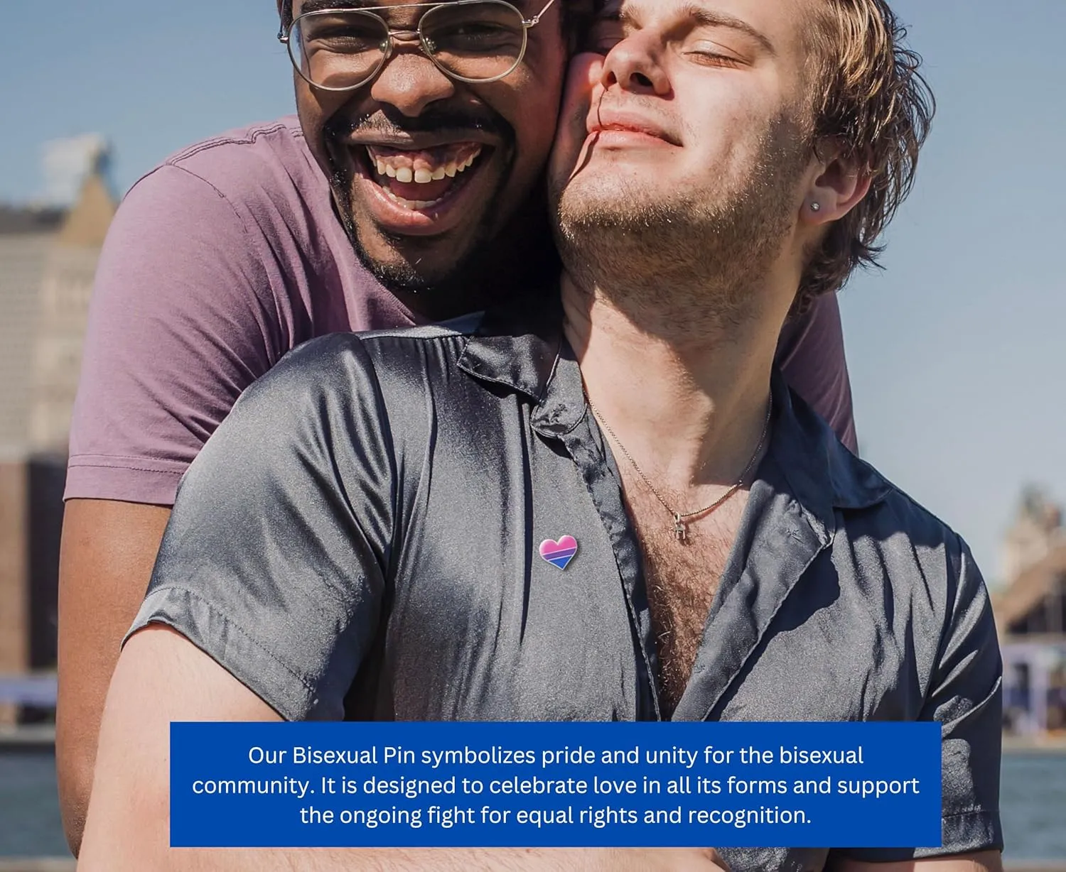 1/2/5/10/25/50pcs Bisexual Pride Flag Pin, Heart Pin - Bi-Pride Lapel Pins for PRIDE Month Parades & Other LGBTQ Pride Events