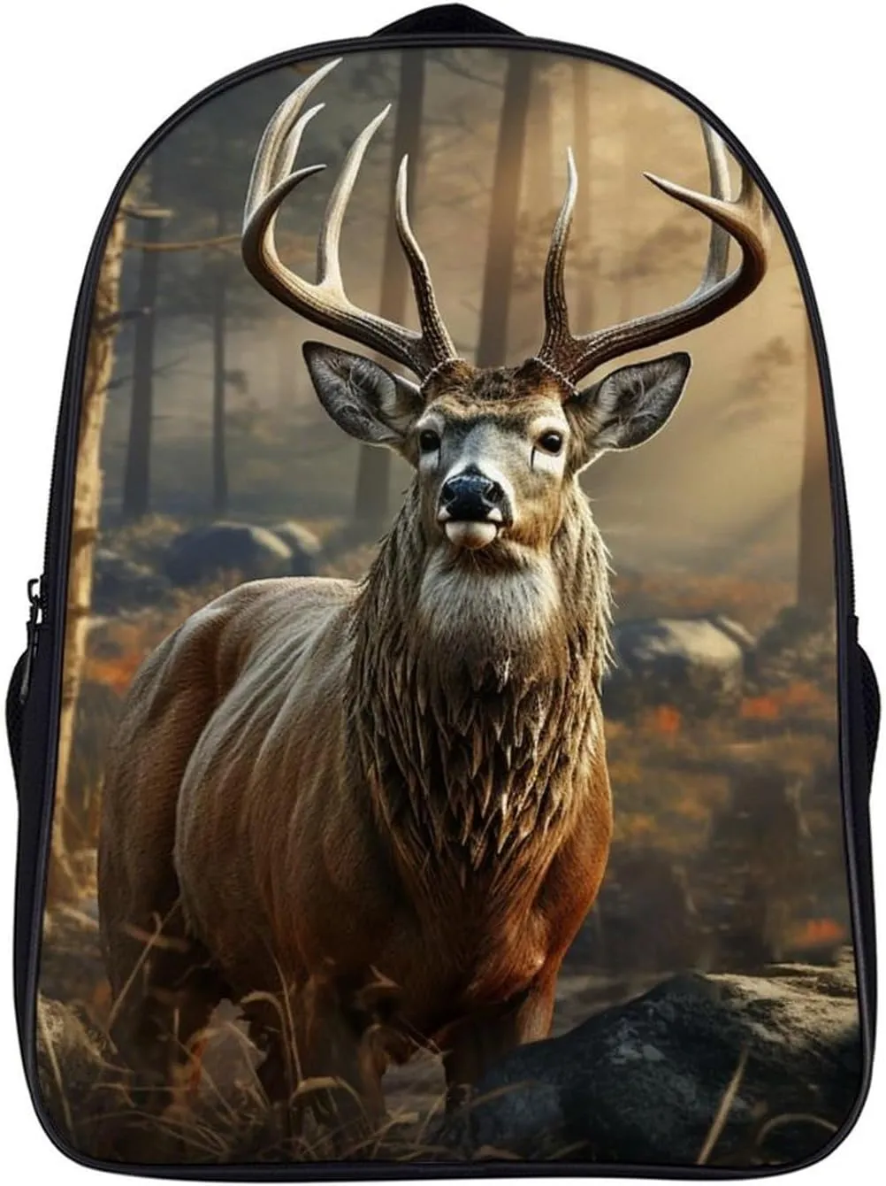 16 Inch Backpack Deer Hunting Season Laptop Backpack Lightweight Full Print Travel Bag Casual Daypack for Women Men