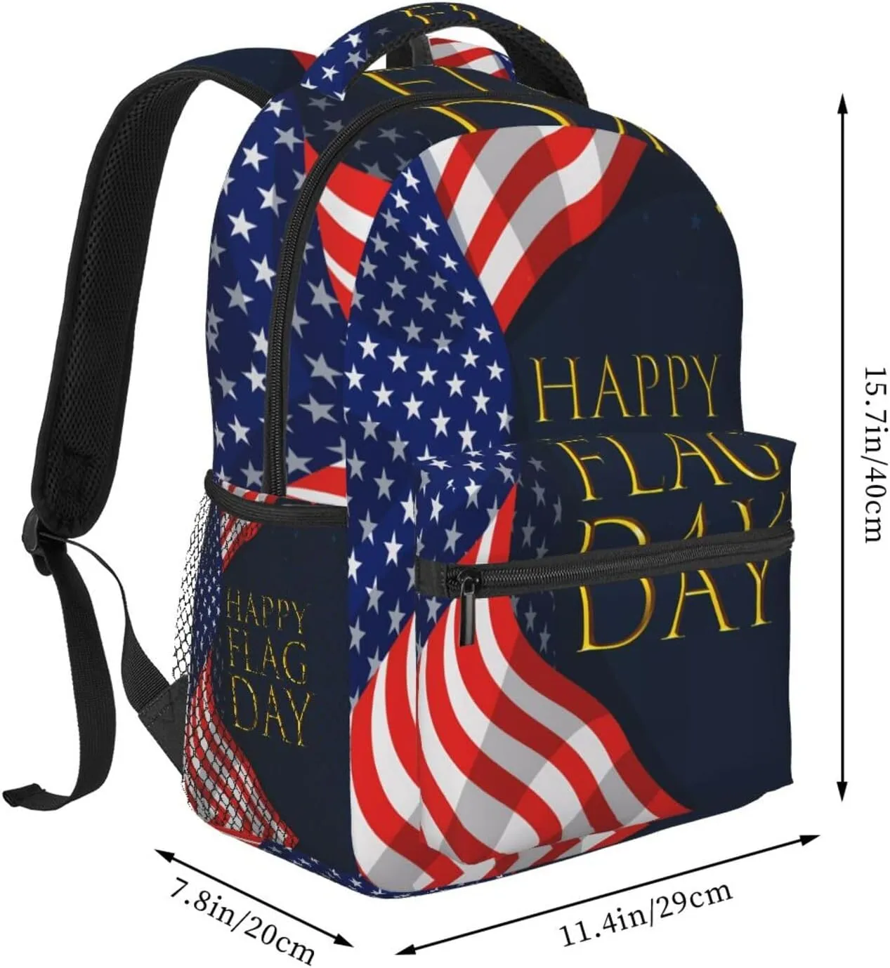 1766 American Independence Day American Flag Casual Backpacks Sport Backpack Travel Rucksack Canvas Daypack Workout Bags with Pockets for Gym Working Hiking