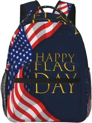 1766 American Independence Day American Flag Casual Backpacks Sport Backpack Travel Rucksack Canvas Daypack Workout Bags with Pockets for Gym Working Hiking
