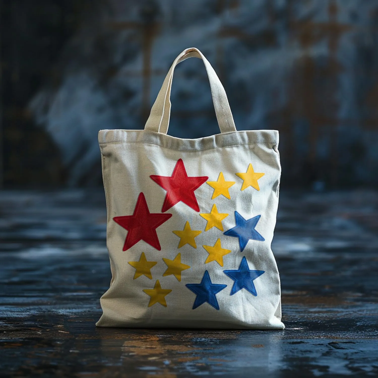 24PCS Star Iron On Patches - Star Decoration - Embroidered Patches for DIY Crafts, Backpacks, Bags, Hats, Coats, Clothes - Red, White, Blue - 3 Sizes
