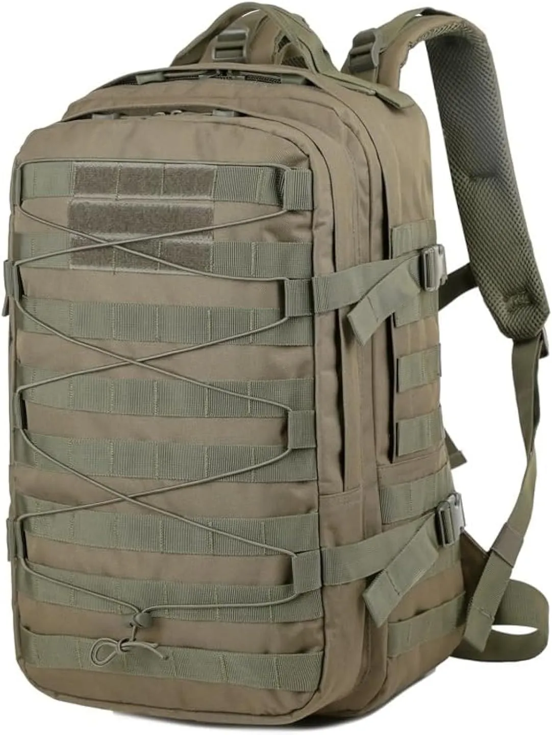35L tactical assault backpack, military backpacks,heavy duty zipper，outdoor canvas Knapsack,climbing/camping/hiking backpack,water resistant,Rucksack (Army green)