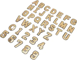 36Pcs Embroidered Applique Letter Patches for DIY Apparel Easy to Apply Heat Sealing Glue for Mending Clothes Bags and Crafts