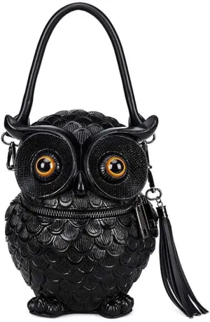 3D Animal Backpack 3D Girls Owl Handle Shoulder Messenger Cross body Bag