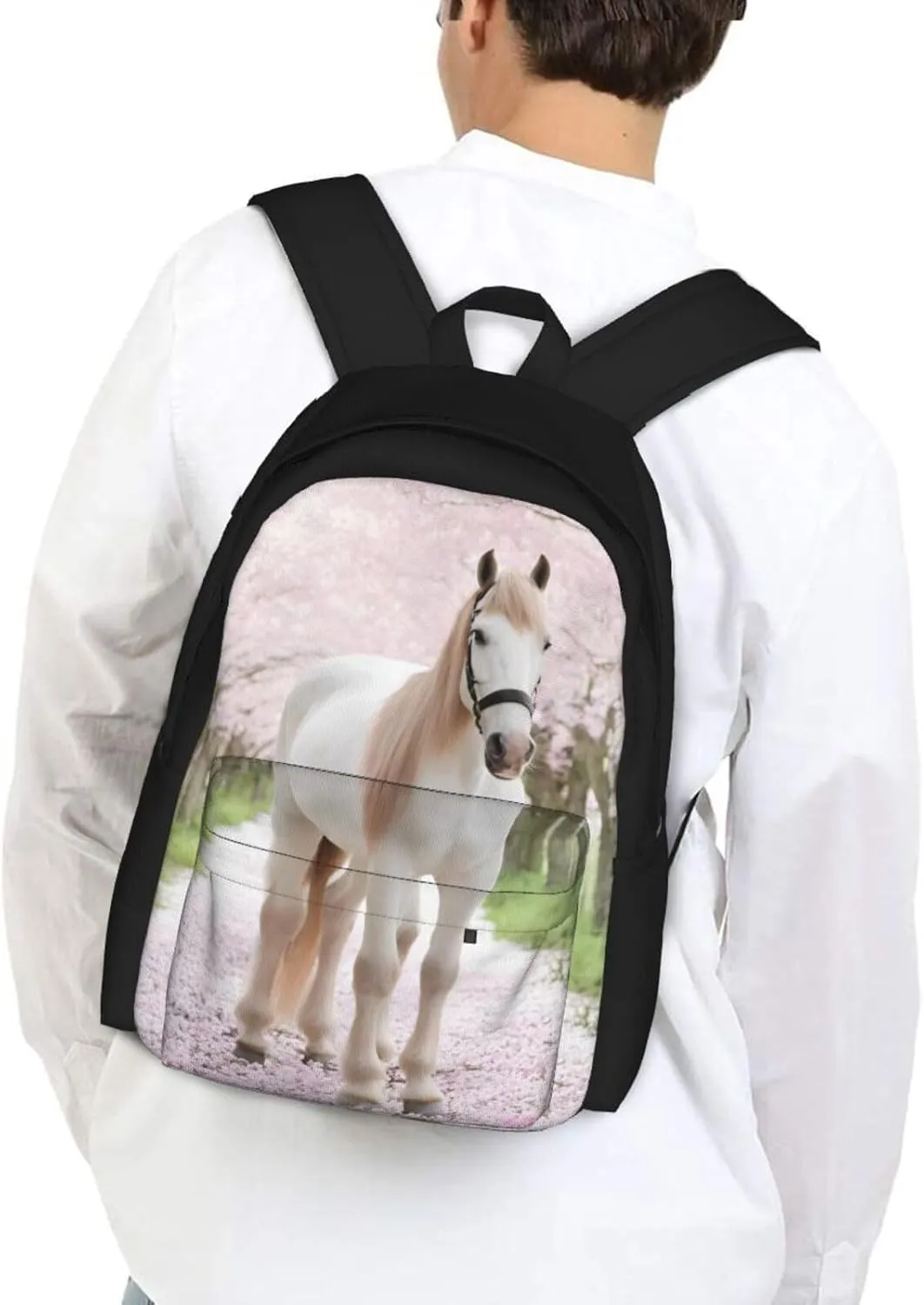 3d Animal Cherry Cute Horse Girls Backpacks kids Bookbag Daypack 17" Shoulder Bag