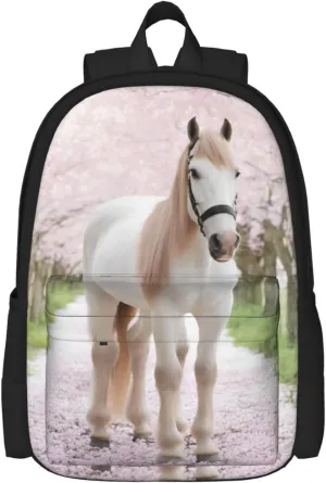 3d Animal Cherry Cute Horse Girls Backpacks kids Bookbag Daypack 17" Shoulder Bag