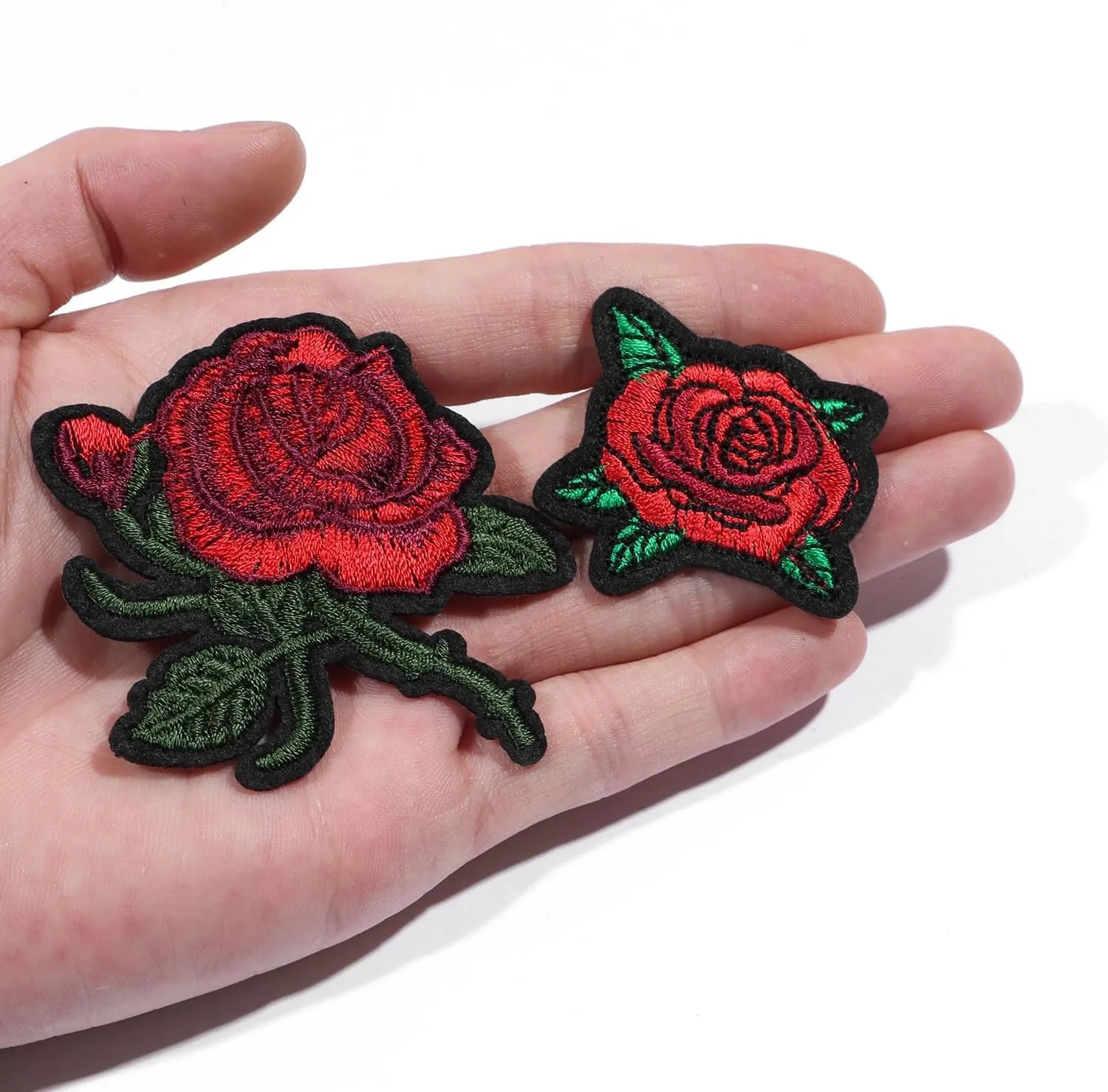 60pcs Random Assorted Flowers Sewing on/Iron on Patches, Embroidered Sew Applique Repair Patches for Jeans, Jackets, Backpacks and Clothes DIY Patches