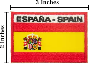 A-ONE 3 PCS Pack- Catedral de Córdoba Shield Patch Spain Flag Brooch and Badge, Cordoba Landmark, Colorful Sew on Iron on Souvenir Emblem, Suit for Clothes Bags Plain Shirts No.253B