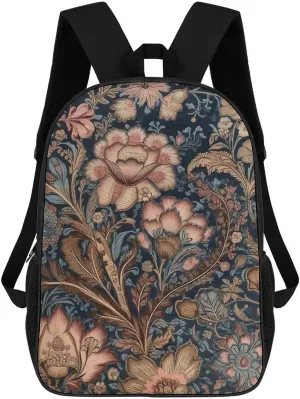 Abstract Floral Pattern Backpack Lightweight Casual Laptop Business Daypack Travel Daypack for Women Men