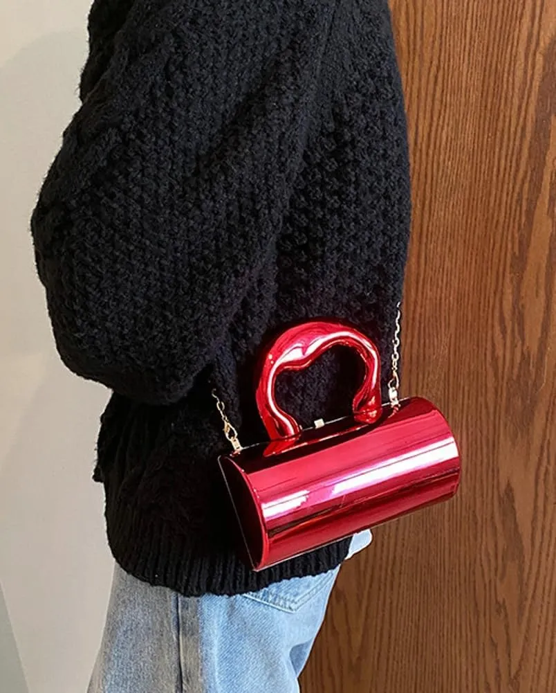 Acrylic Clutch Tote for Women - Silver Crossbody Shoulder Bag, Hobo Satchel, Y2k Style Purse 2025