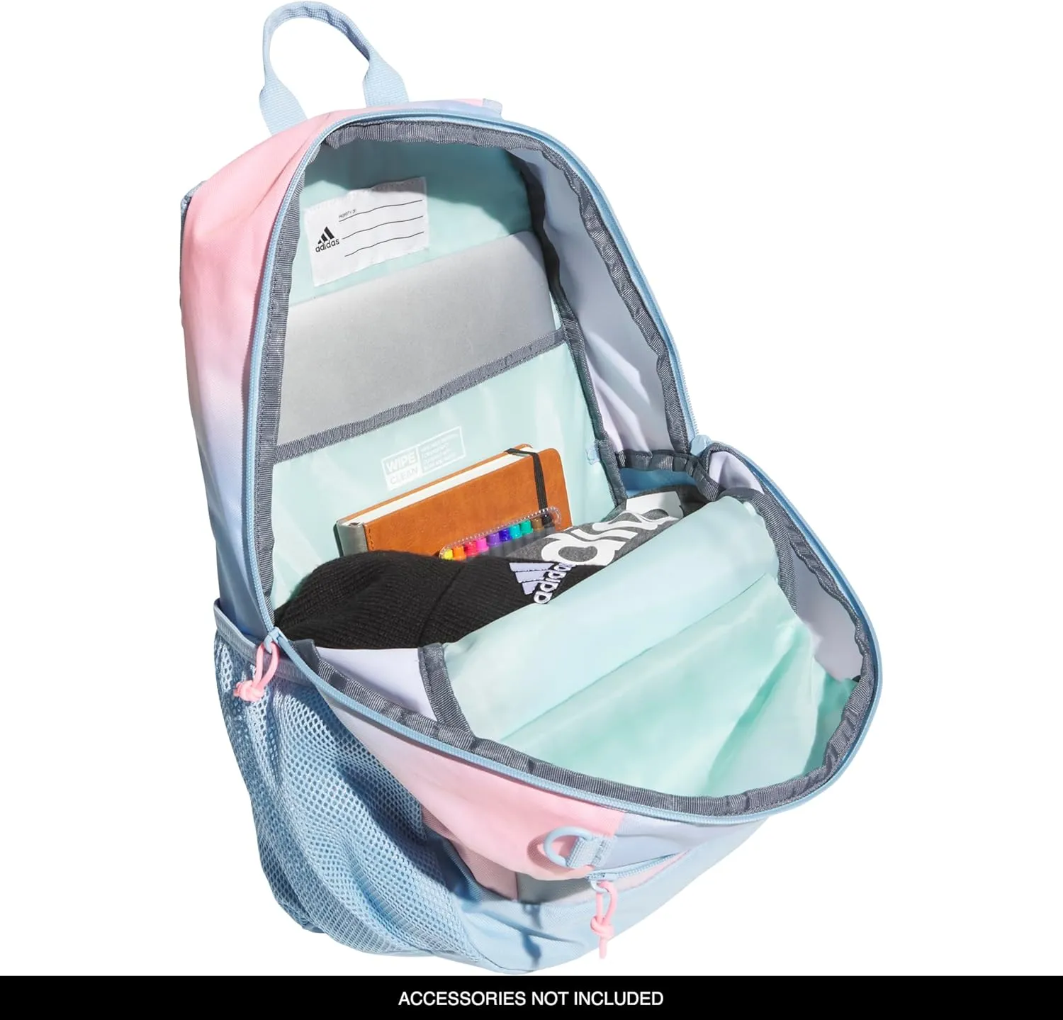 adidas Creator Comfortable and Durable Small Athletic Bag or Laptop Backpack for Women and Men, Dazed Gradient Clear Sky/Clear Sky Blue/Pink Spark, One Size