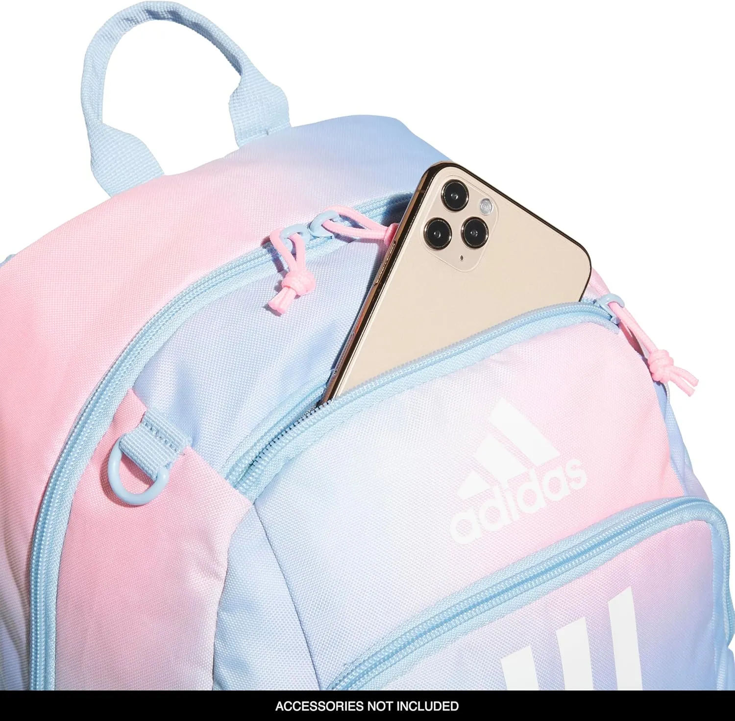adidas Creator Comfortable and Durable Small Athletic Bag or Laptop Backpack for Women and Men, Dazed Gradient Clear Sky/Clear Sky Blue/Pink Spark, One Size