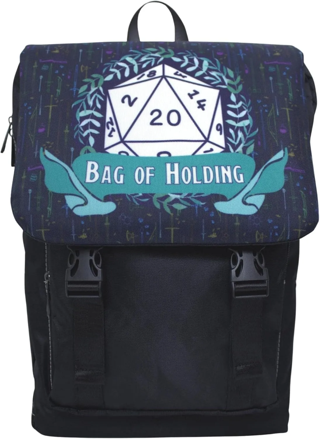 Adventurer's Forge Dnd Backpack Bag of Holding Tabletop RPG Casual Shoulders Backpack, Dungeons and Dragons (D&D) Accessory for DM & Player Gear, and Books