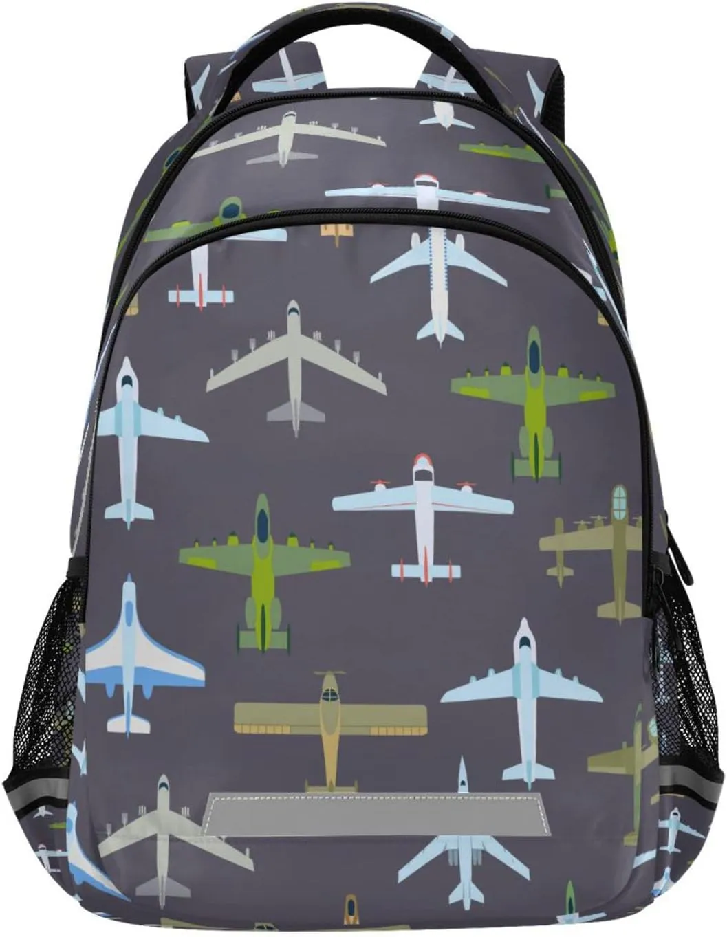 Airplane Backpack for Girls Kids Boys School Bookbags, Student Laptop Backpack Carrying Bag Casual Lightweight Travel Sports Day Packs
