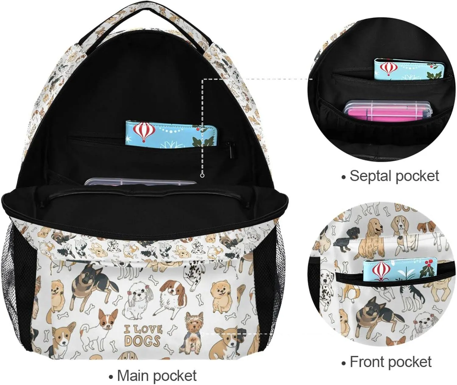 ALAZA Custom Backpack Customized Name Personalized School Bag Laptop iPad Tablet Travel Pack with Multiple Pockets
