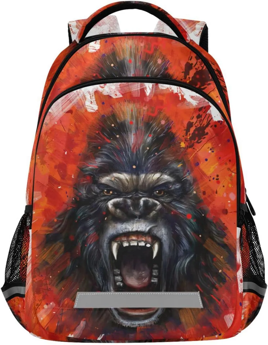 ALAZA King Kong Backpack Gorilla Tag Backpack for Boys Elementary School Bag Kids Bookbag Personalized Laptop Travel Daypack Students Rucksack