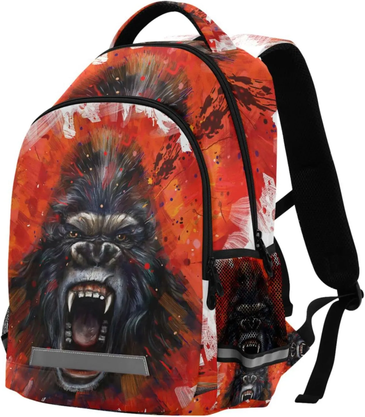ALAZA King Kong Backpack Gorilla Tag Backpack for Boys Elementary School Bag Kids Bookbag Personalized Laptop Travel Daypack Students Rucksack