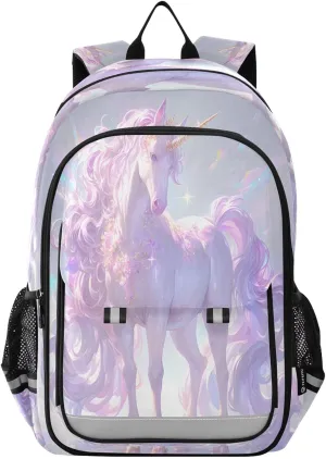 ALAZA School backpacks for girls boys Noble Unicorn Backpack Students Bookbag for school bag Womens Casual Daypack College Bookbag