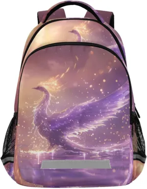 ALAZA Teens School Backpack Magical Phoenix Laptop Backpack with Reflective Strap, Travel Backpack Casual Daypack for Elementary Primary middle Bookbag