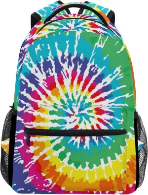ALAZA Vintage Colorful Swirl Tie Dye Large Backpack Personalized Laptop iPad Tablet Travel School Bag with Multiple Pockets