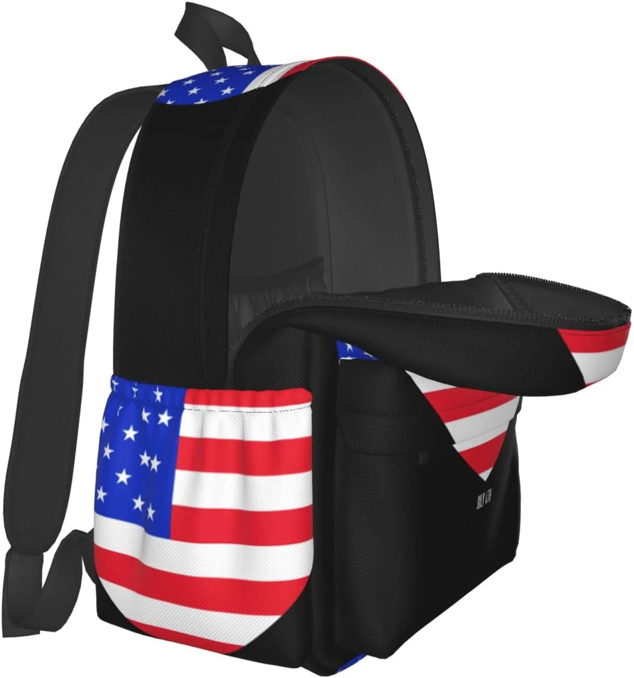 America Independence Day 1776 American Flag Laptop Backpack Shoulder Bag Laptop Pack Travel Backpacks Commuter Back Pack Casual Daypack Bags With Side Pockets
