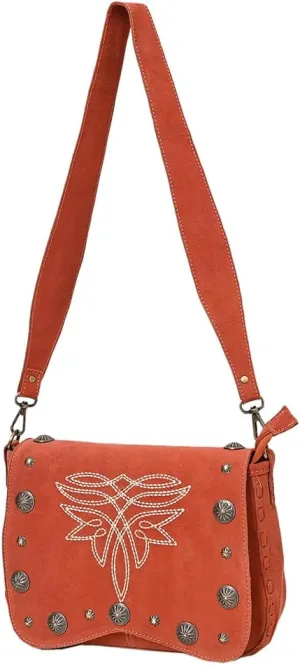 American Darling Crossbody Suede Genuine Leather Women Bag Western Handbag Purse