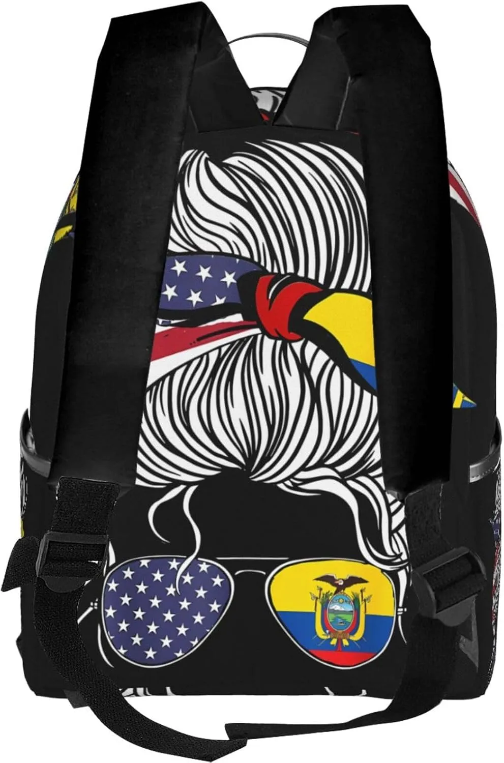 American Ecuadorian Flag Women Women Ecuador Grown Casual Backpacks Laptop Backpack Carry-on Daypack Sports Travel Rucksack Lightweight Working Bag for Outdoor Hiking Cycling Walking