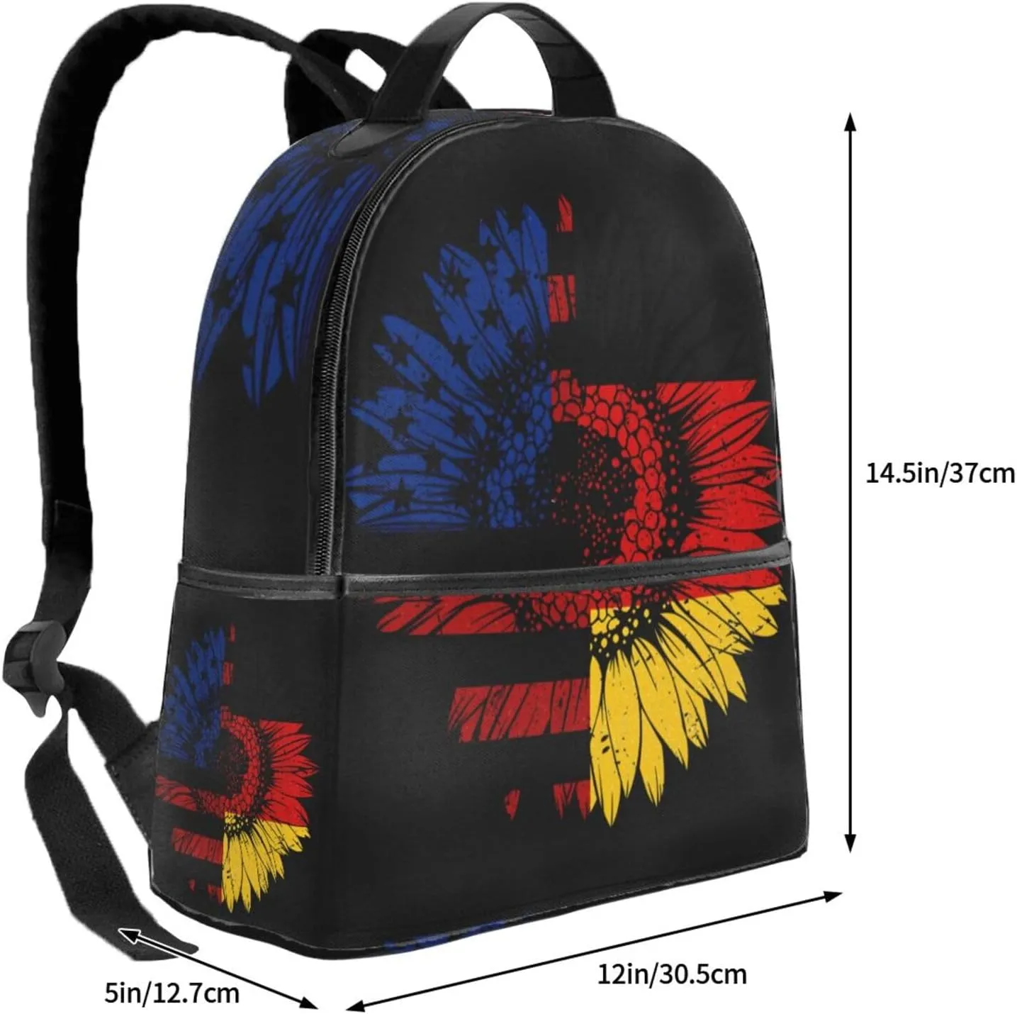 American German Germany Flag Casual Backpacks Laptop Backpack Carry-on Daypack Sports Travel Rucksack Lightweight Working Bag for Outdoor Hiking Cycling Walking