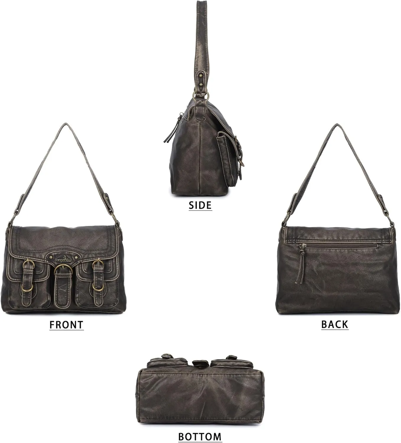 Angel Kiss Purses and Handbags for Women,Vegan Leather Hobo Purses Crossbody Hobo Bag Tote Satchel Handbags