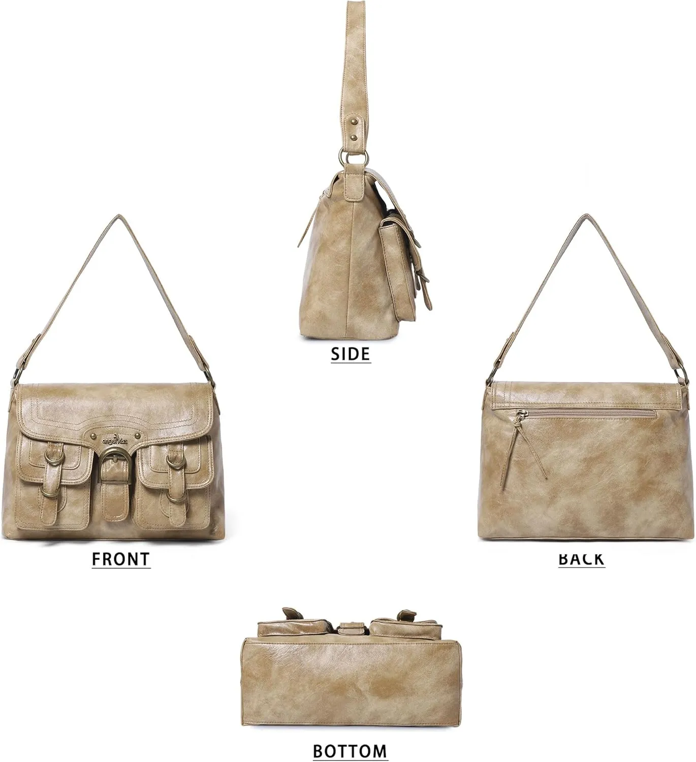 Angel Kiss Purses and Handbags for Women,Vegan Leather Hobo Purses Crossbody Hobo Bag Tote Satchel Handbags