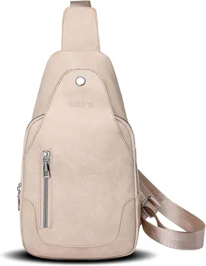 Anti-theft Crossbody Bags for Women, Beige Cross Body Purses for Women, Women's Crossbody Handbags, Vegan Leather Bag