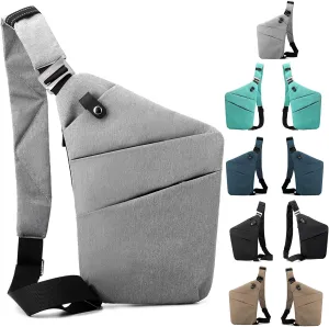 Anti Theft Crossbody Bag,Sling Bag for Women Men,Multi-pocket Chest Shoulder Bag for Travel, Sport, Work