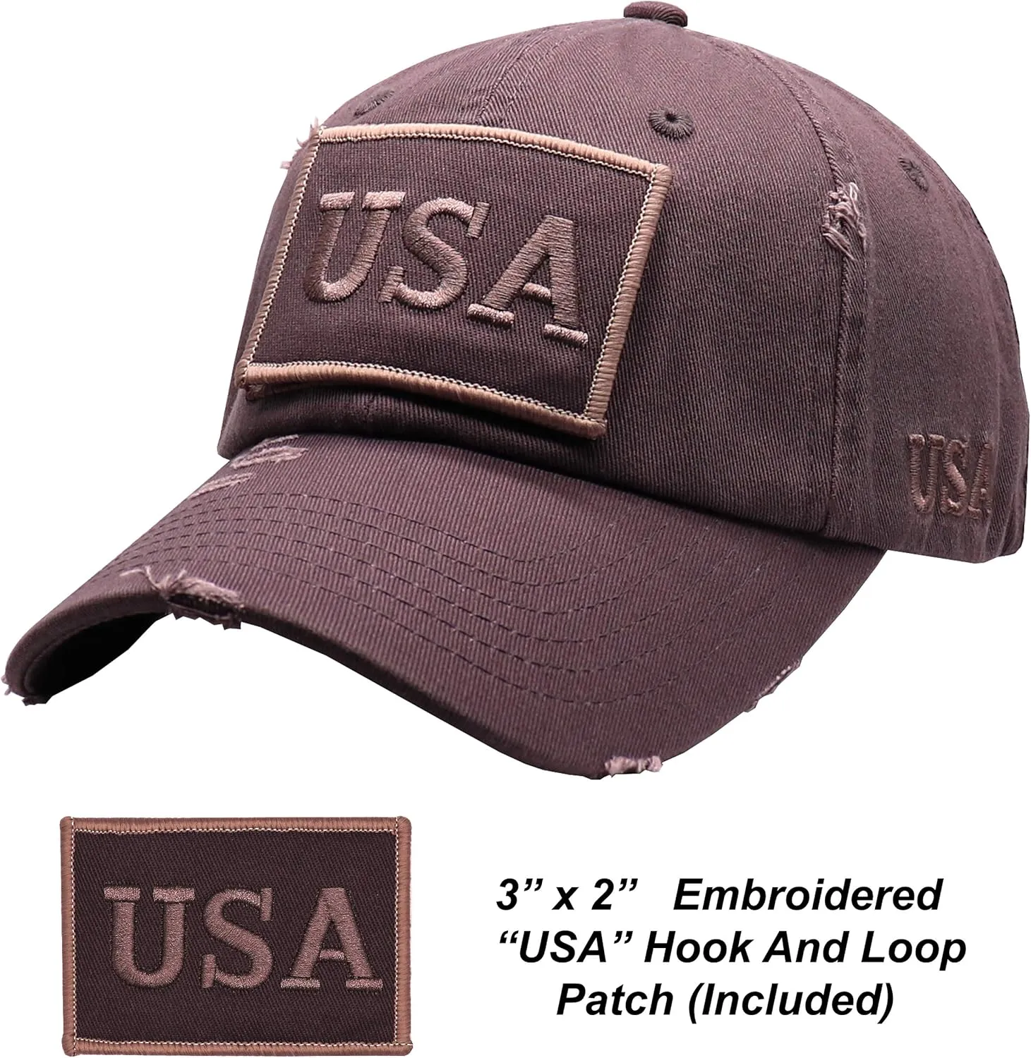 Antourage American Flag Unisex Baseball Hat for Men and Women | USA Flag Mesh Snapback Flat Visor Cap   2 Patriotic Patches