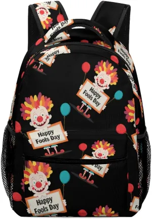 April Fools Day Cute Backpack Casual Funny Printing Basic Shoulder Bag for Men Women Travel Picnic