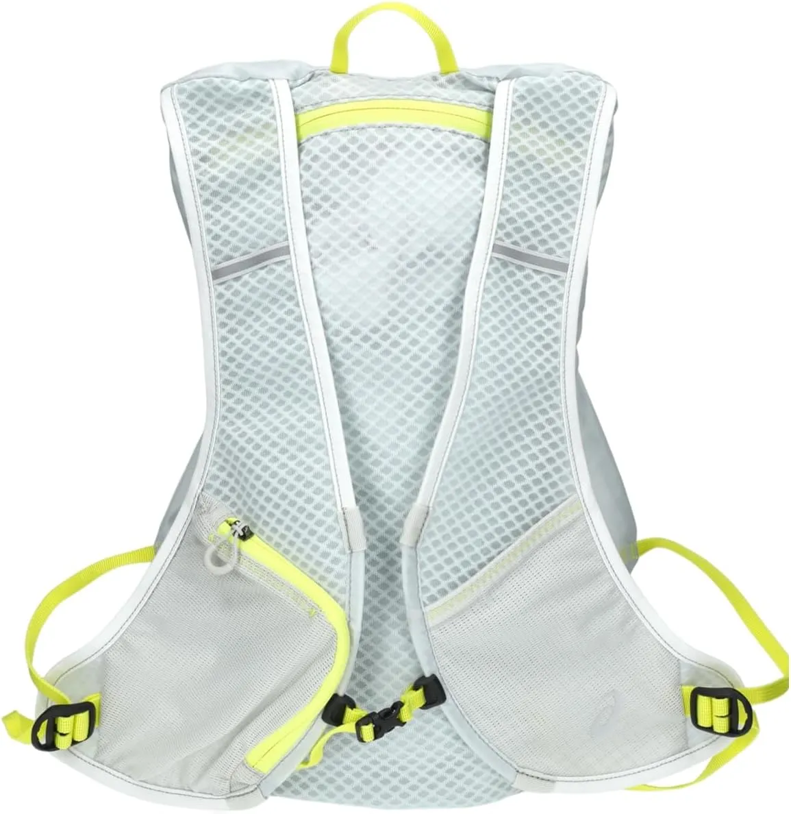 ASICS Unisex Backpack Running Bag, OS, Glacier Grey/Safety Yellow