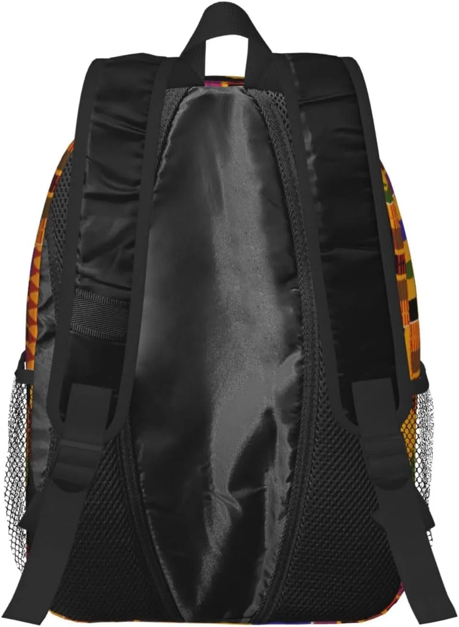 ASYG Retro African Tribes 15.4" Backpack Women Men Cute Laptop Bag with Adjustable Shoulder Straps
