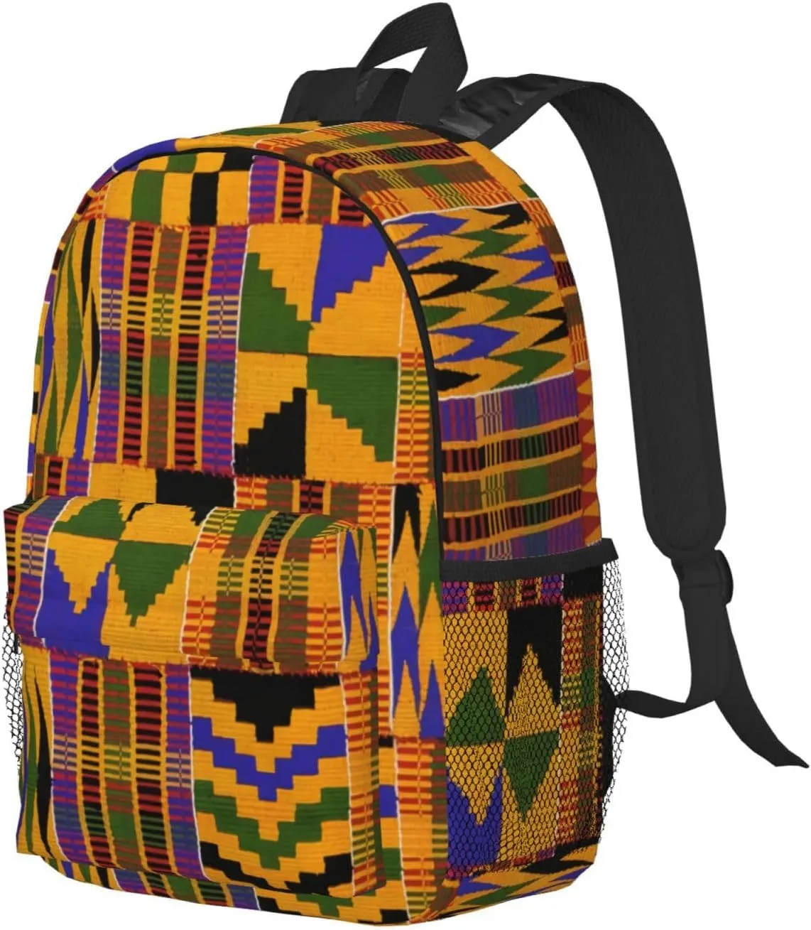 ASYG Retro African Tribes 15.4" Backpack Women Men Cute Laptop Bag with Adjustable Shoulder Straps