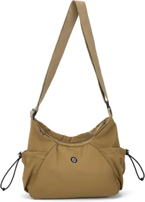 Axcone Hobo Bag for Women Nylon Crossbody Bag Multi-Pocket Sling Bag Roomy Lightweight Casual Shoulder Bag Adjustable Strap