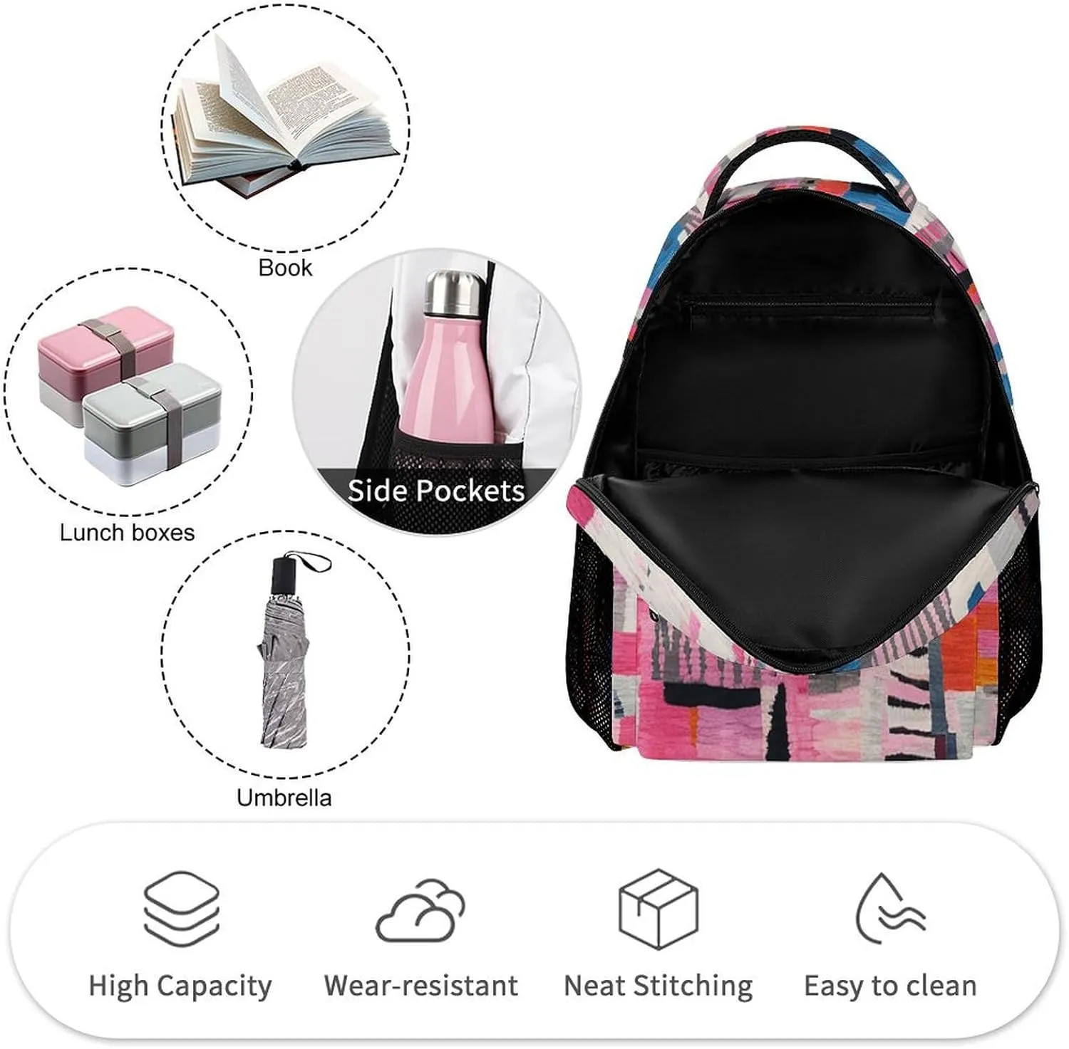 Backpack for Men Women Laptop Backpack Abstract Creative Style Casual Daypack Laptop Bag for Travel