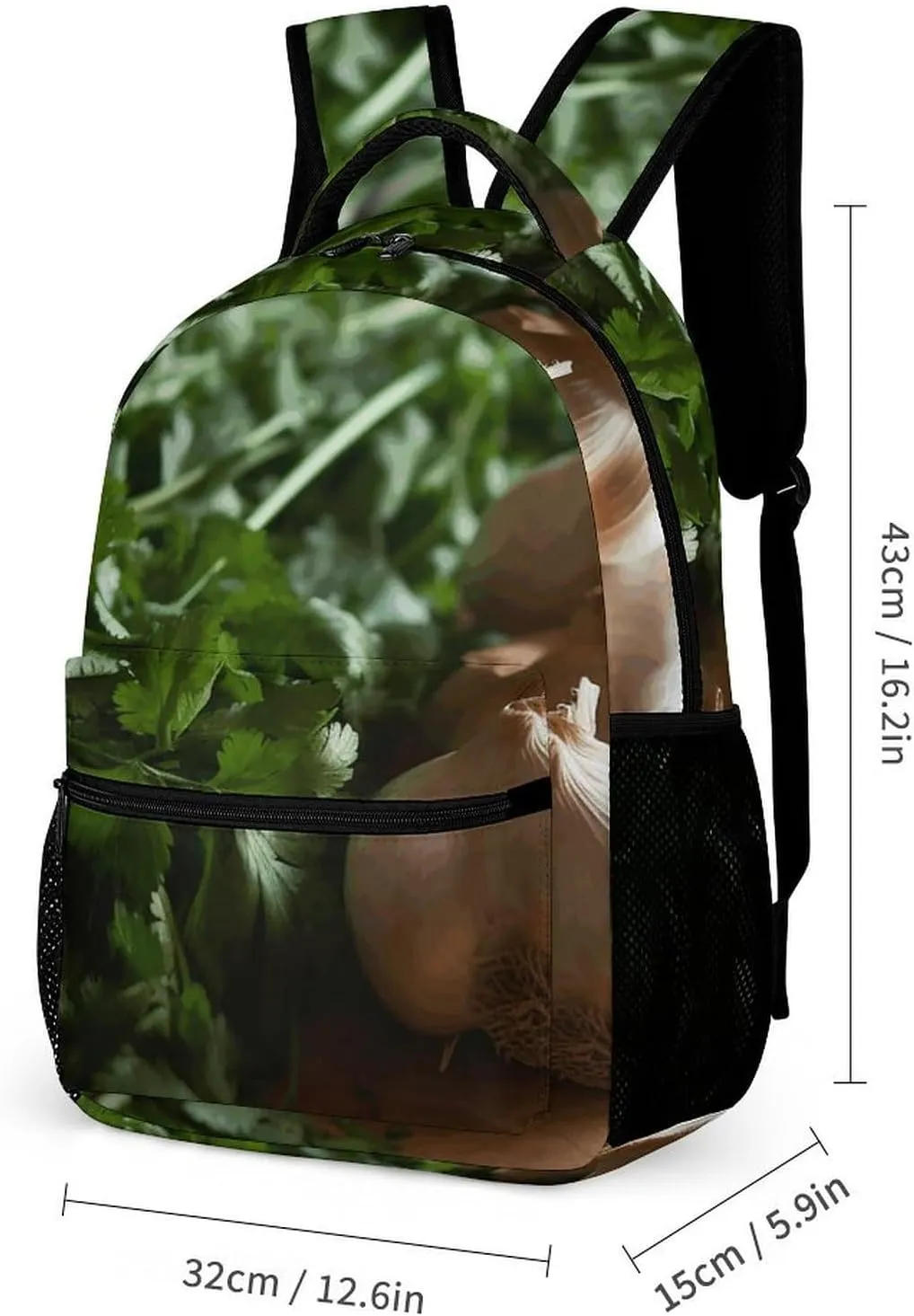 Backpack for Men Women Laptop Backpack Garlic And Cilantro Casual Daypack Laptop Bag for Travel