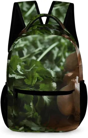 Backpack for Men Women Laptop Backpack Garlic And Cilantro Casual Daypack Laptop Bag for Travel
