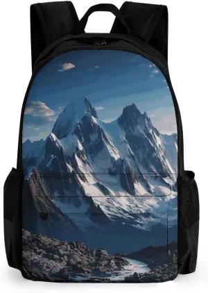 Backpack for Men Women Laptop Backpack Melting Snow Mountain Casual Daypack Laptop Bag for Travel