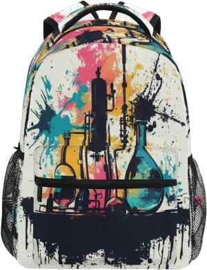 Backpack for Teenager Fashion Laptop Bag with Chest Strap for Business Work College Travel Trip Science Chemical Set