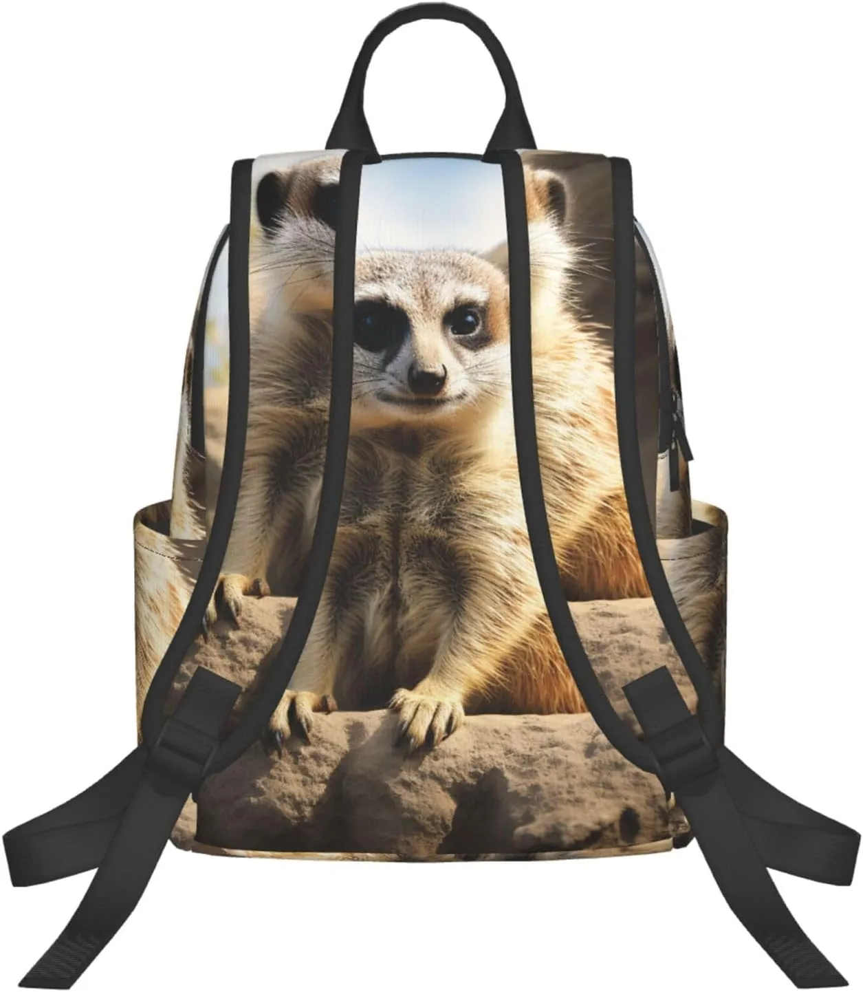 Backpack Meerkat Animal Travel Casual Laptop Backpack Adjustable Hiking Daypack for Men Women
