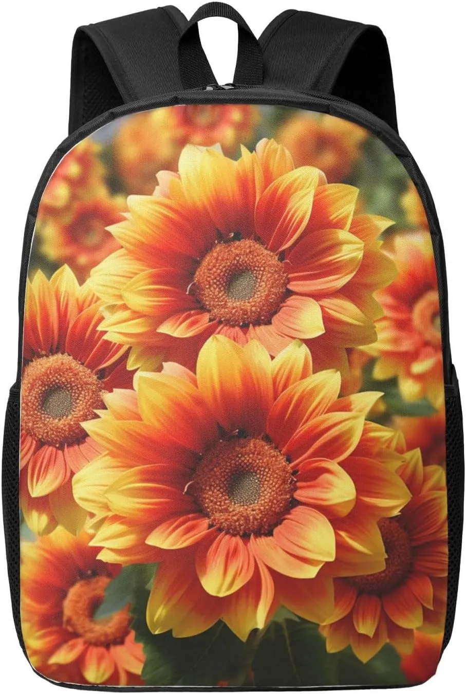 Backpack Orange Sunflower Travel Casual Laptop Backpack 17 inch Waterproof Hiking Daypack for Men Women