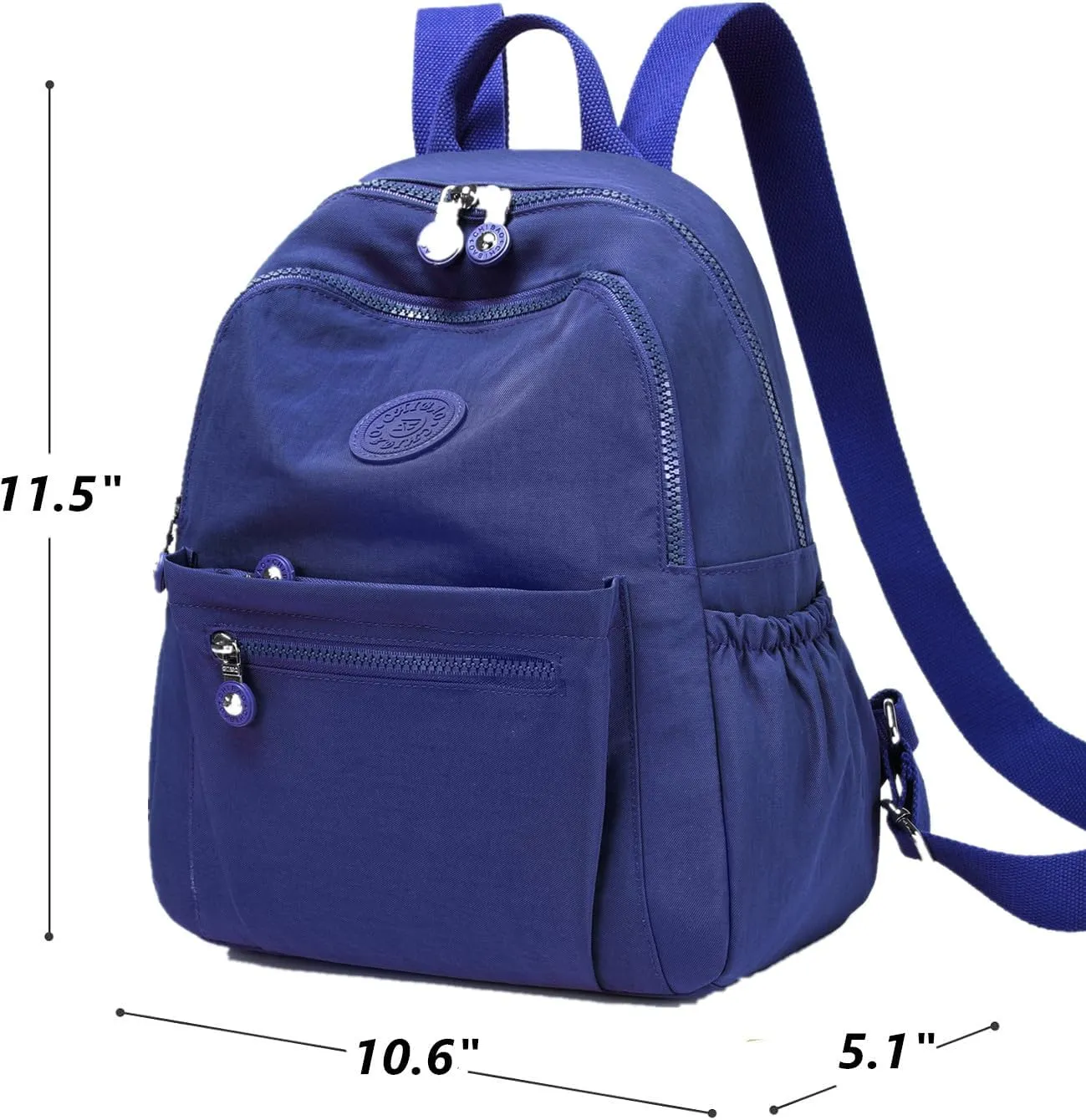 Backpack Purse for Women Ladies Nylon Bag Casual Daypack Travel Shopping Pack (A Style Dark Blue)
